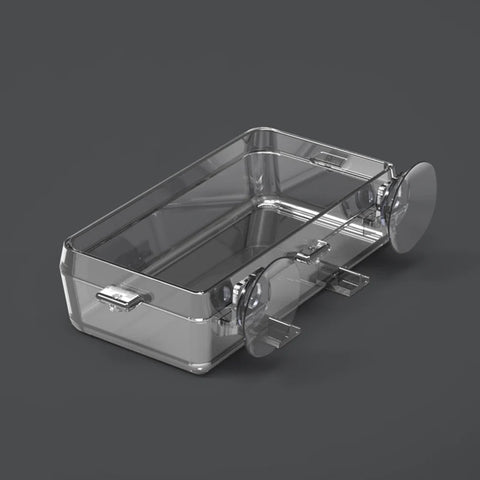 CAWAYI KENNEL Pet Reptile Transparent Feeder Anti-escape Food Bowl Worm Live Container With Strong Suction Cups Pet Supplies