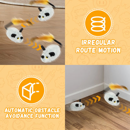 Cat Mouse Interactive Plush Toys LED Glow Electric Telecontrol Auto Rechargeable Moving Mice Toy Realistic Kitten