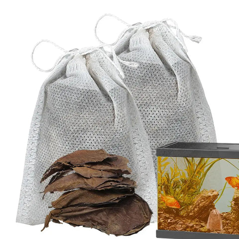 Aquarium Almond Leaves Catappa Leaves Aquarium Betta Fish Leaves Shrimp Fish Tank Accessories Creates Rainforest Environment
