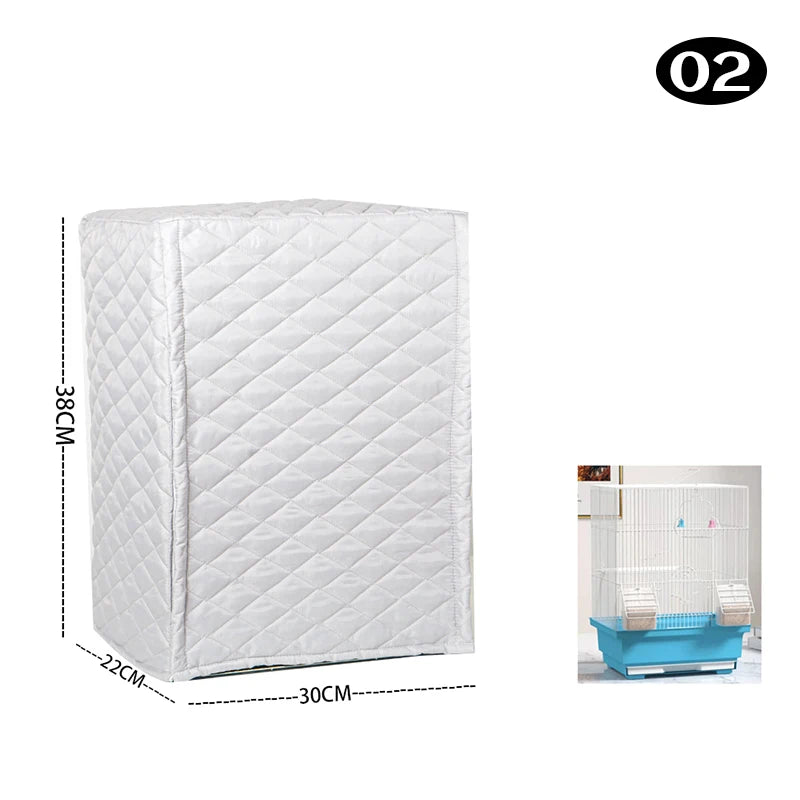 Winter Warm Bird Cage Cover Cotton Quilted Cage Cover Canopy Rain Proof Protective Parrot Cage Accessories