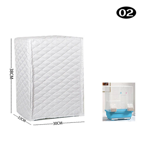 Winter Warm Bird Cage Cover Cotton Quilted Cage Cover Canopy Rain Proof Protective Parrot Cage Accessories