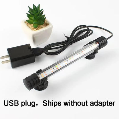 18-58cm USB Plug Aquarium Light LED Waterproof Fish Tank Light Underwater Lighting Submersible Lamp Plant Grow Lamp 110-240V