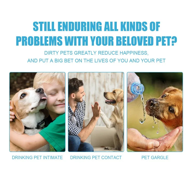 Pet Oral Care Toothpaste Edible for Cats and Dogs Removes Tartar Plaque Freshens Breath Prevents Teeth Calculus
