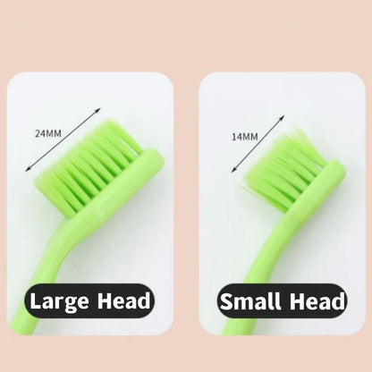 Dog Toothbrush Set Oral Care Double Head Pet Toothbrush 2PCS Dog Teeth Cleaning Soft Hair Toothbrushes for Dogs Mouth Cleaning