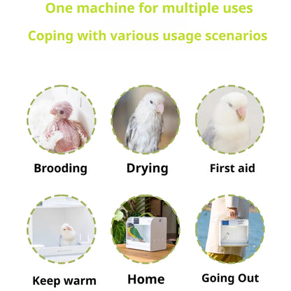 Bird Carrier Backpack Travel Cage Portable Pet Bird Brooder With Temperature Control Design Portable Birdcage for Small Birds