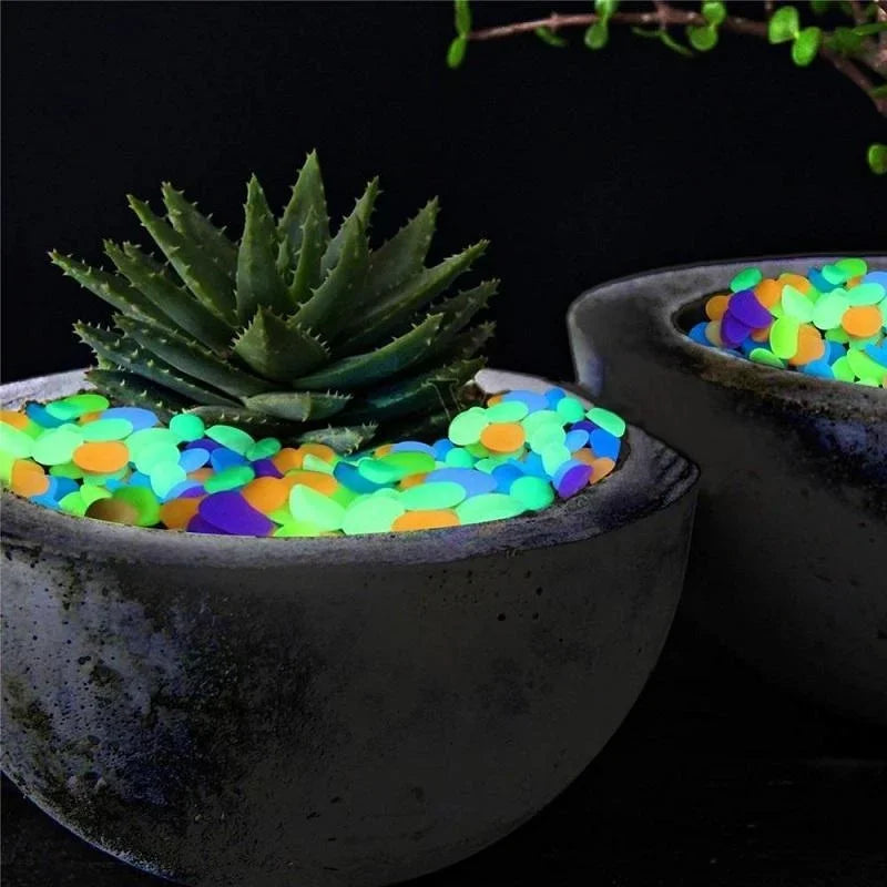 Luminous Stones Glow In The Dark Pebbles Glowing Stones Outdoor Walkways Home Garden Yard Decor Fish Tank Pebble Rocks