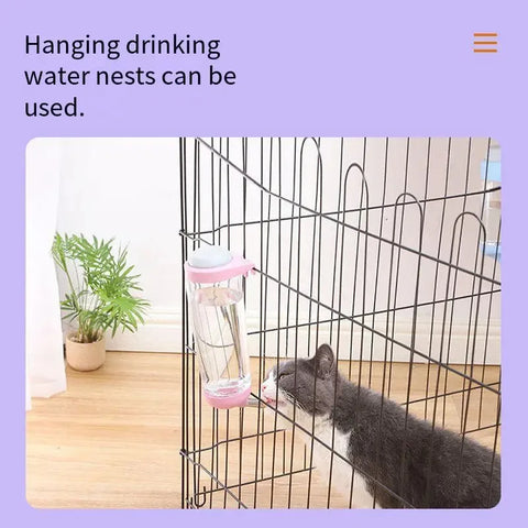 Pet cat dog Drinker Water Bottle Dispenser Feeder Hanging Pet Dog Guinea Pig Squirrel Rabbit Drinking Head Pipe Fountain