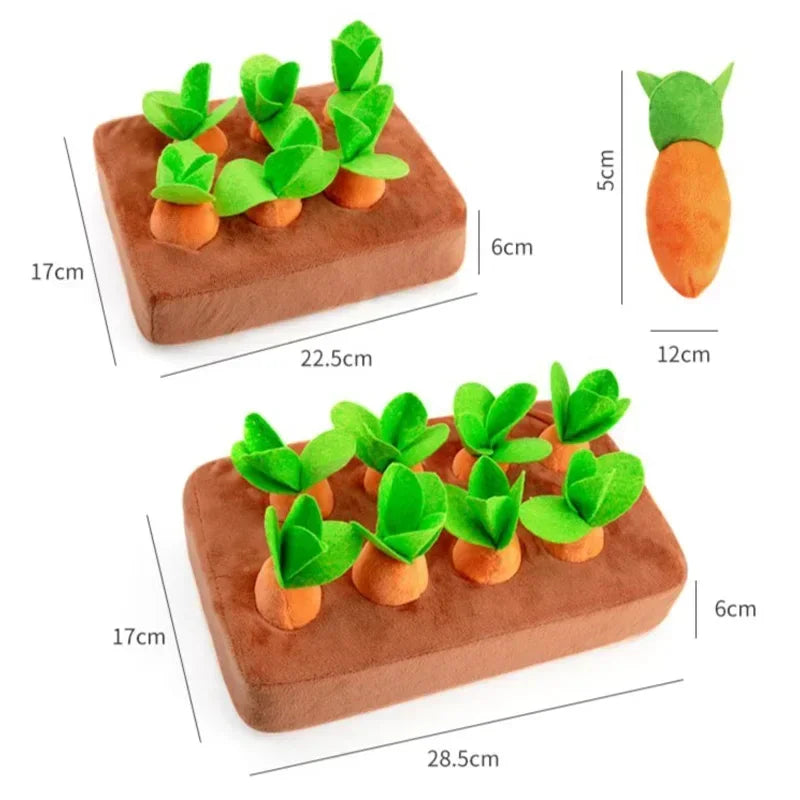 Plush Dog Toys Carrot Pulling Interactive Training Toys for Small Medium Dogs Bite Resistant Puppy Chew Toy