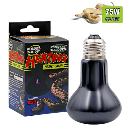 Pet Heating Lamp E27 Night Lamp For Amphibian Snake Lamp Heat Reptile Bulb UV Light 25W 50W 75W 100W AC220-240V