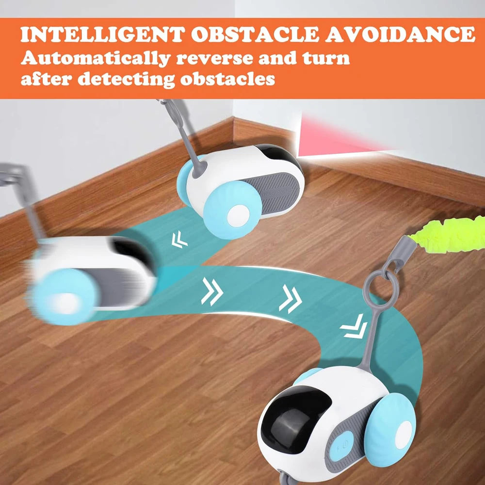 Smart Cat Toy 2 Modes Automatic Moving Remote Controlled Toy Car for Cats Interactive Playing Kitten Training Supplies