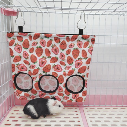 Rabbit Hay Feeder Small Animal Hanging Hay Bag for Bunny Guinea Pigs Chinchilla Feeder Food Dispensers Bag Pet Feeding Bag