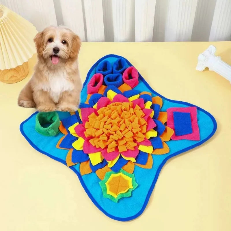 Sniffing Training Mat Dogs Educational Stress Relief Bite Resistant Slow Food Mat Eco-friendly Training Blanket