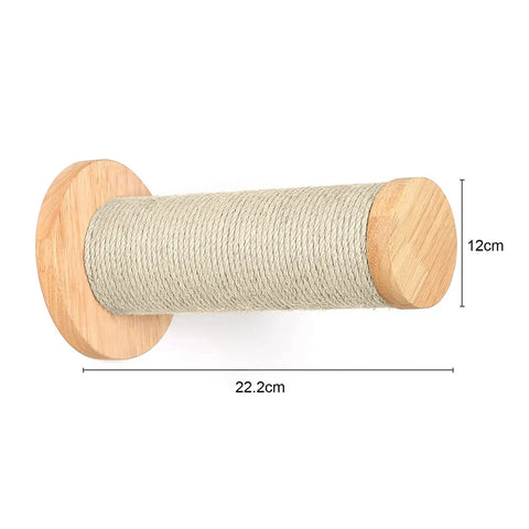 Cat Wall Mounted Furniture Hammock Climbing Shelves Cat Scratching Post Wooden Stairway Shelves Sisal Ladder Cat Climbing Frame