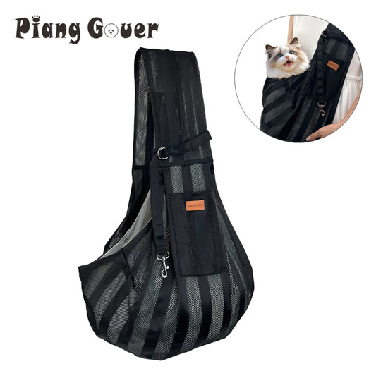 Summer Cool Breathable Pet Shoulder Carrier Bag for Cat Small Dogs Portable Crossbody Travel Bag