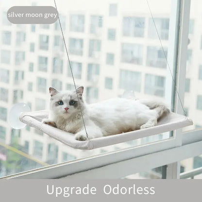 Foldable Cat Window Perch Bed Hammock Cat Window Wall Perch Hammock Seat with 4 Strong Suction Cups