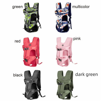 Adjustable Pet Front Backpacks Breathable Hands Free Dog Carrier Backpacks Puppy Carring Bags Oxford Dog Outgoing Bag Outdoor