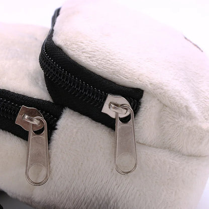 Cute Plush Pet Dog Backpack Outdoor Portable Dog Snack Bag Adjustable Pet Backpack With D-ring Puppy Bag Dog Accessories
