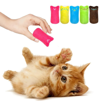 1 Pc Random Color Catnip Cat Toys Pillow Interactive Cat Toy Catnip Pet Supplies Pillow Thumb Teeth Grinding Bite Mint Cat Toy