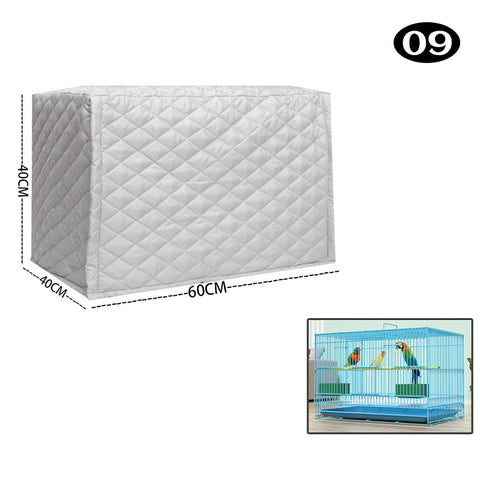 Winter Warm Bird Cage Cover Cotton Quilted Cage Cover Canopy Rain Proof Protective Parrot Cage Accessories