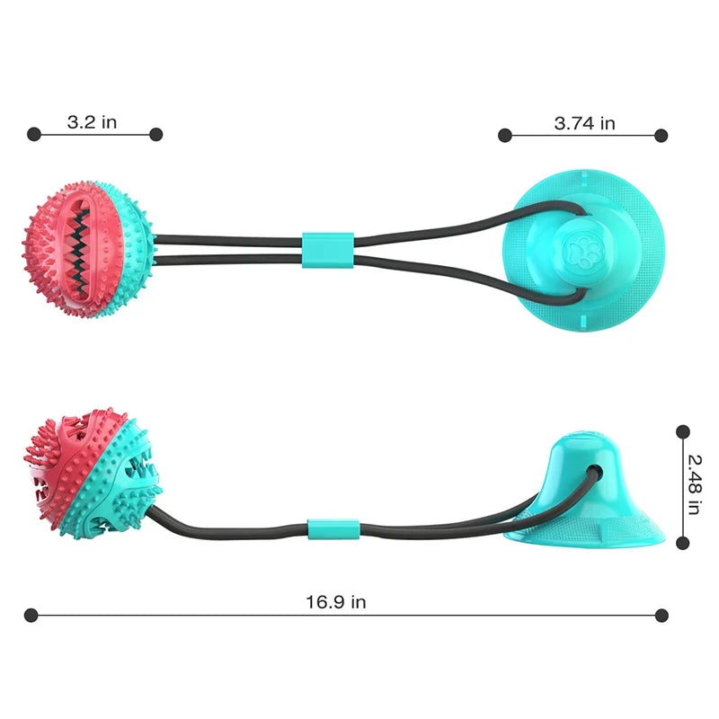Large Dog Ball Toys Suction Cup Ropes Interactive Leaking Slow Feeder Chew Toy Toothing Clean Toys3ys