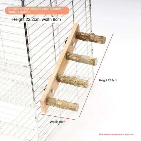 4/6/8 Step Bird Wood Climbing Ladder Pet Parrot Interactive Ladder Toy Fun Stick Climbing Toy Station Bar Birdcage Accessories