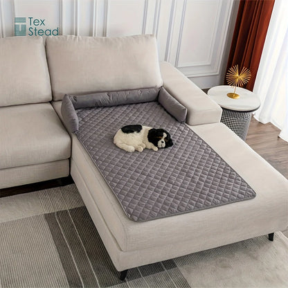 Pet Sofa Bed, Slip Resistant, Waterproof&Anti-Leakage, Washable Couch Protector with Removable Bolster Cushions, for Dogs, Cats