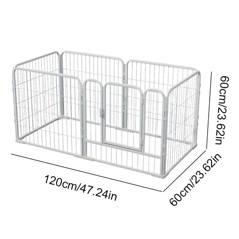 6 Panels Heavy Duty Dog Puppy Exercise Fence Playpen Foldable Exercise Puppy Kennel Cage Metal Barrier for Dog Cat Rabbit Pet