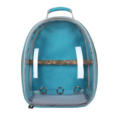 Adjustable Bird Carrier Backpack Travel Parrot Bag Cage Portable Breathable Birdcage with Wooden Stick Stand Outdoor Pet Bag