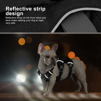 Nylon Pet Dog Harness Reflective Dog Harnesses Durable Vest With Handle Adjustable for Small Medium Large Dogs Bulldog Walking