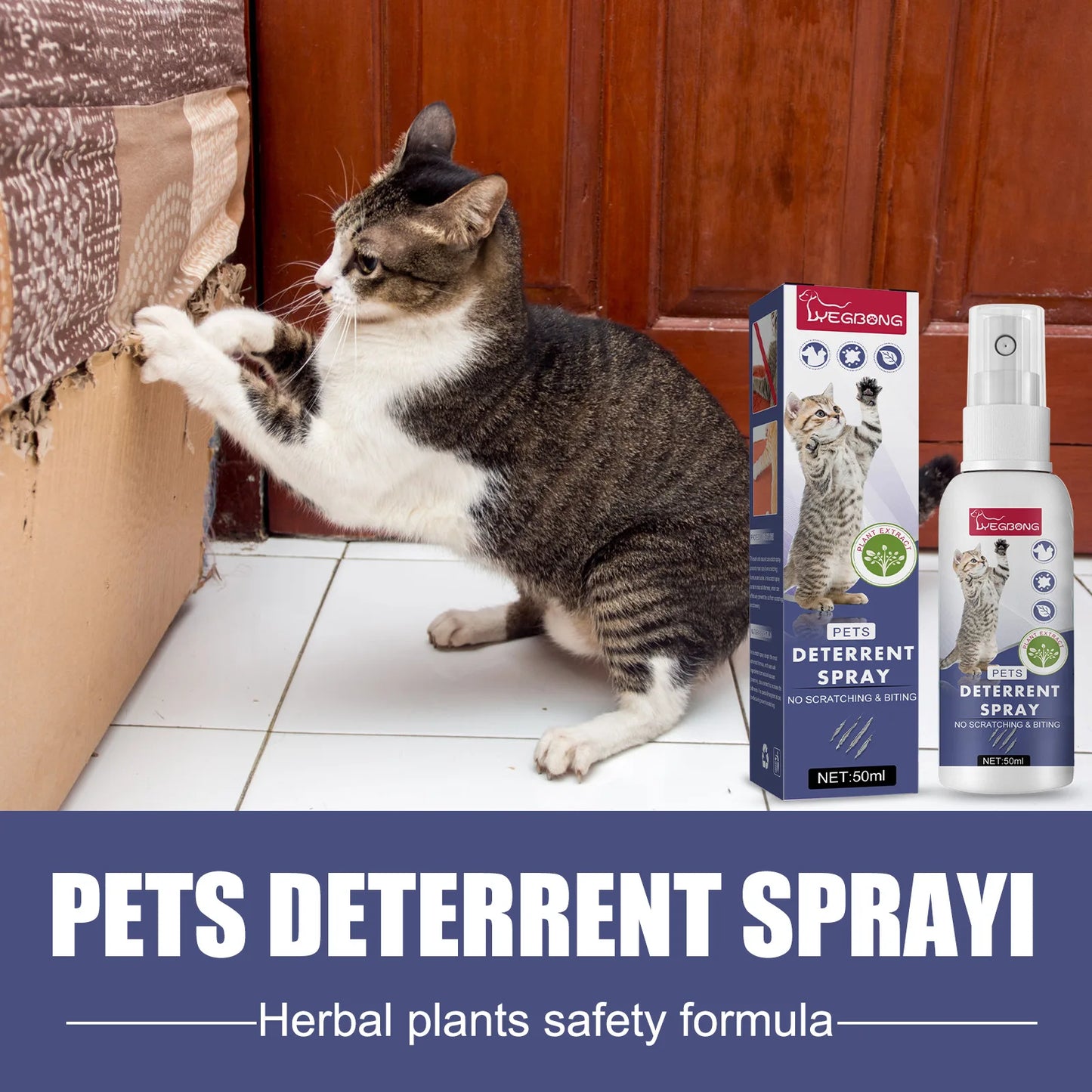 Pet Scratch Deterrent Spray Prevent Scratching Chewing Sofa Furniture Protector Bitter Anti Gnawing Cat Scratch Training Liquid