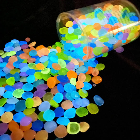 100 Pcs Luminous Rock, Stone Luminous Dark Garden Pebbles, Sidewalk Fish Tank Decoration, Aquariums, Fish Tanks loom