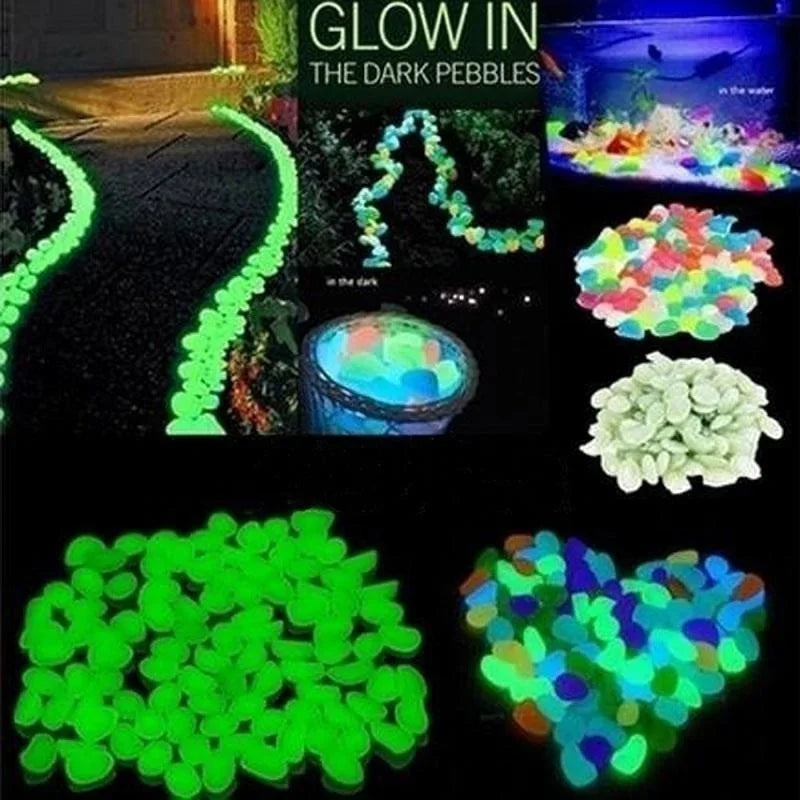 Luminous Stones Glow In The Dark Pebbles Glowing Stones Outdoor Walkways Home Garden Yard Decor Fish Tank Pebble Rocks