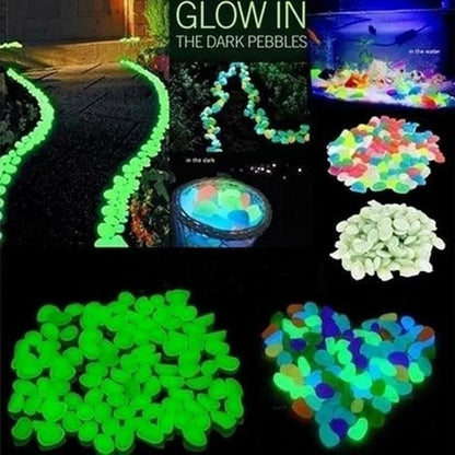 Luminous Stones Glow In The Dark Pebbles Glowing Stones Outdoor Walkways Home Garden Yard Decor Fish Tank Pebble Rocks