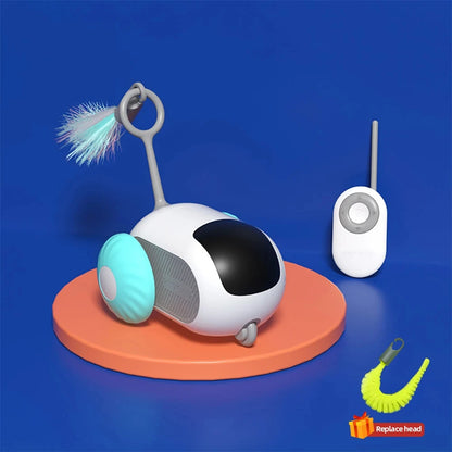 Smart Cat Toy 2 Modes Automatic Moving Remote Controlled Toy Car for Cats Interactive Playing Kitten Training Supplies