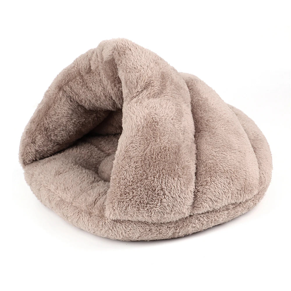 Warm Fleece Cat Bed Soft Kitten Nest Kennel For Small Dogs Cats Puppy Sleeping House Tent Pads Pet Accessories