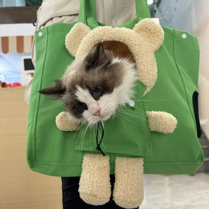 Adjustable Strap Pet Carrier Backpack Small Dog Cats Breathable Mesh Portable Outdoor Travel Handheld Shoulder Bag Storage