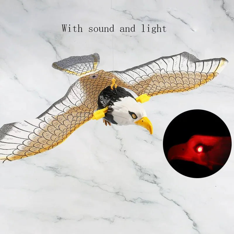 Simulation Bird Interactive Cat Toys Electric Hanging Eagle Flying Bird Cat Teasering Play Cat Stick Scratch Rope Toys