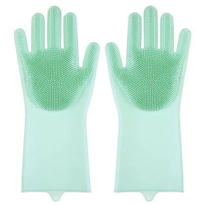 Pet Grooming Cleaning Gloves Dog Cat Bathing Shampoo Glove Scrubber Magic Dishwashing Cleanner Sponge Silicon Hair Removal Glove