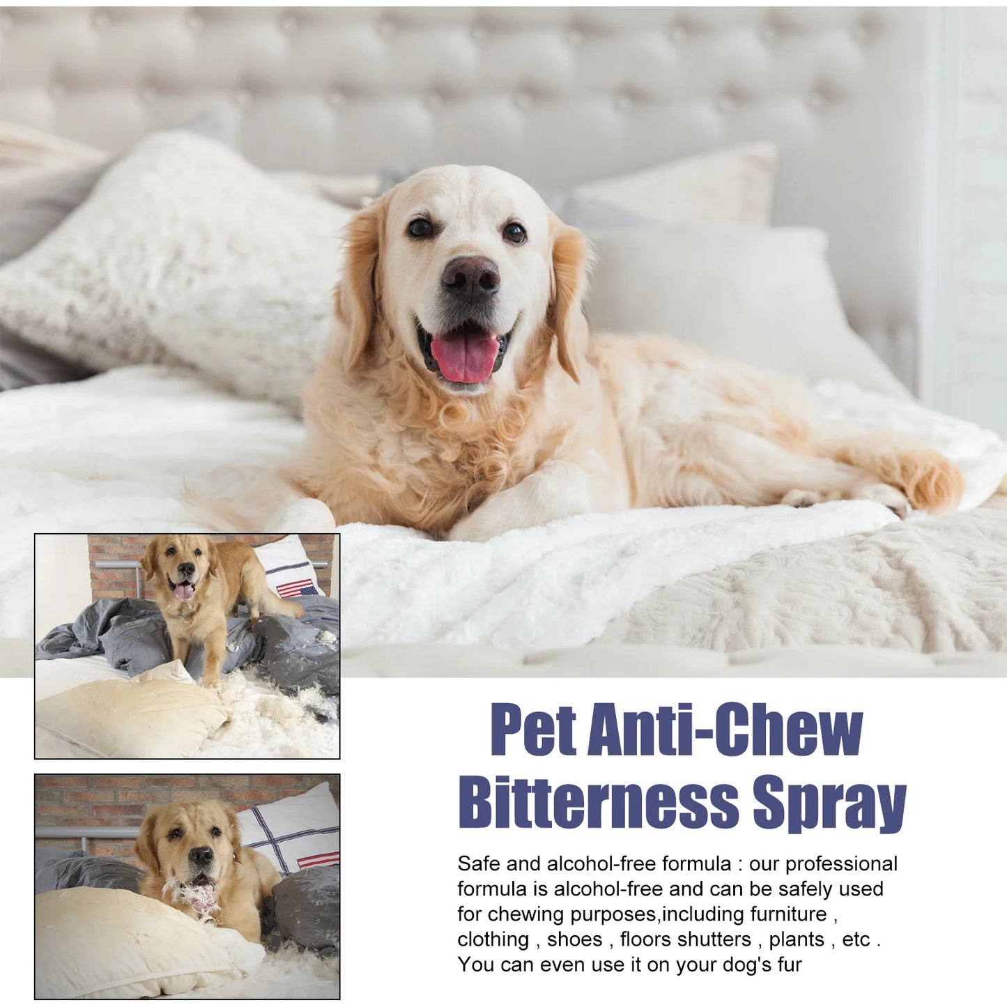 Dog Bitterness Spray Anti Chewing Scratching Sofa Chewing Preventing Stop Furniture Biting Indoor Repellent Pet No Chew Liquid