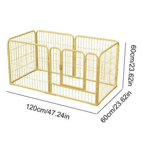 6 Panels Heavy Duty Dog Puppy Exercise Fence Playpen Foldable Exercise Puppy Kennel Cage Metal Barrier for Dog Cat Rabbit Pet