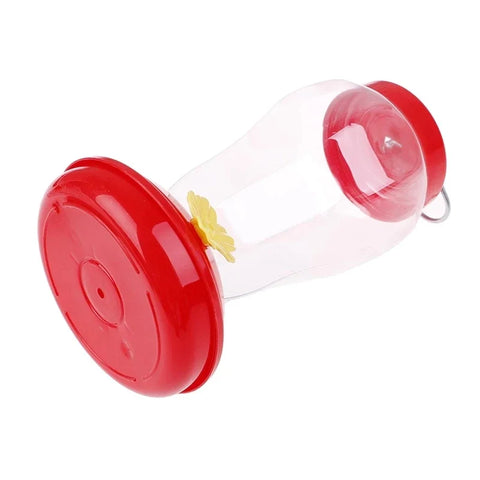 480ML Plastic Bird Water Feeder Bottle Hanging Hummingbird Feeder Garden Outdoor Plastic Flower Iron Hook Pet Bird Supplies