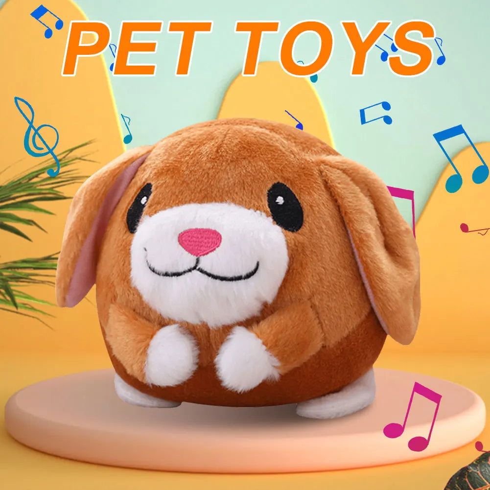 Cartoon Pig Active Moving Plush Toy for Dogs – Washable, USB Rechargeable, Interactive Talking Moving Ball Toy