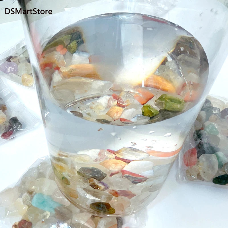 100g Natural Stones Mixed Crystal Material Crystal Gravel Stone Chips Ore Minerals Reiki Specimen Gemstones Aquarium Decoration