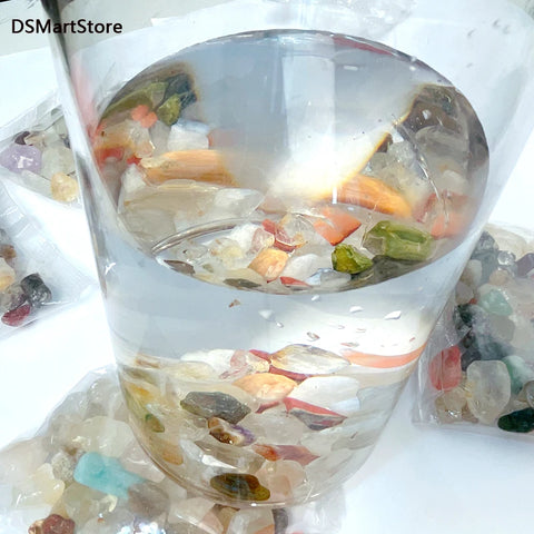 100g Natural Stones Mixed Crystal Material Crystal Gravel Stone Chips Ore Minerals Reiki Specimen Gemstones Aquarium Decoration