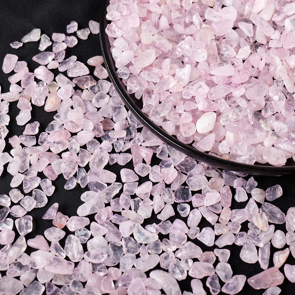 100g/bag Natural Stones Rose Quartz Material Crystal Gravel Stone Chips Ore Minerals Reiki Specimen Gemstones Aquarium Decor