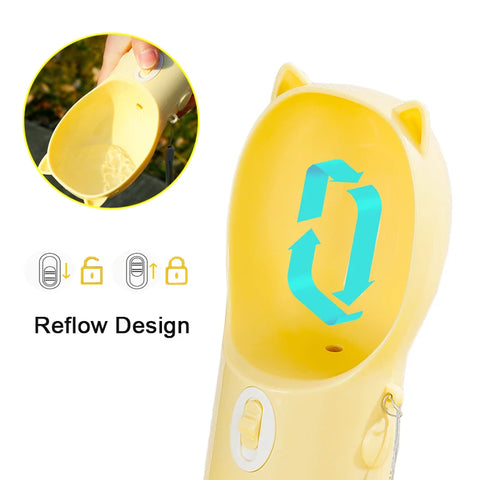 Pet Dog Water Bottle With Food Container For Small Medium Big Dogs Portable Travel Puppy Cat Water Dispenser Chihuahua Feeder
