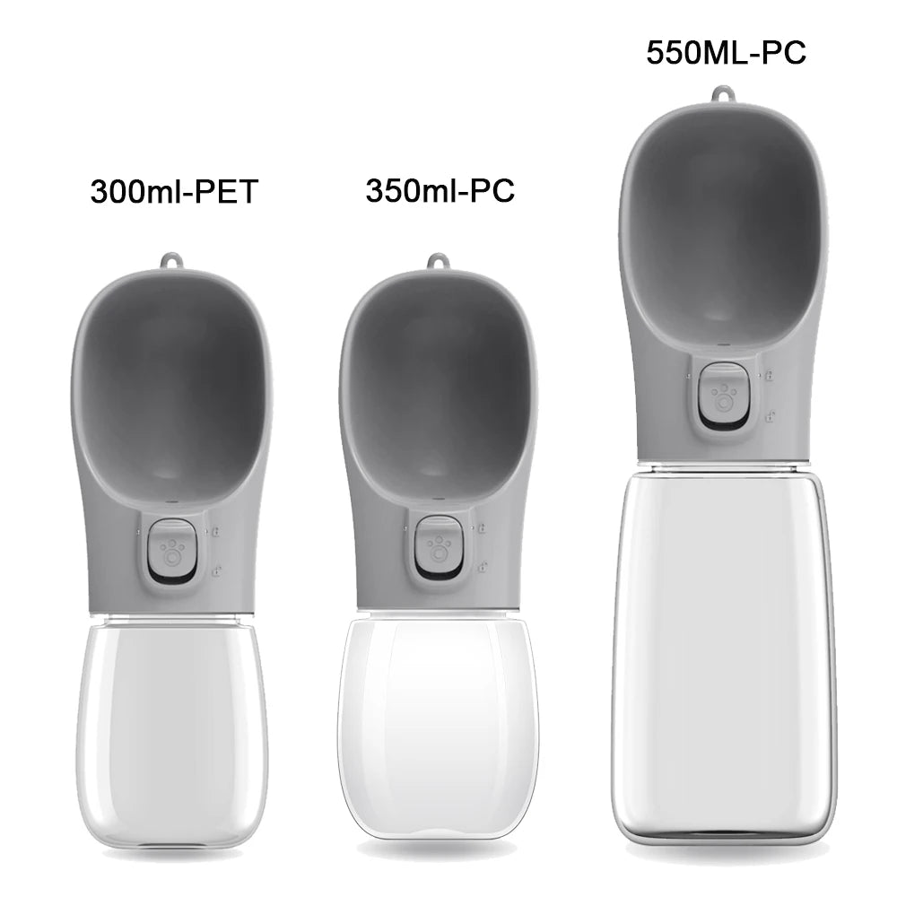 Portable Dog Water Bottle – Leakproof Travel Pet Dispenser (300ml / 350ml / 550ml)