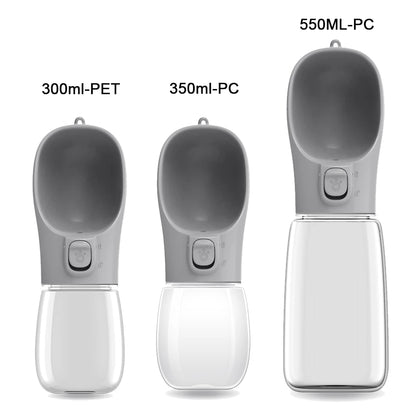 Portable Dog Water Bottle – Leakproof Travel Pet Dispenser (300ml / 350ml / 550ml)