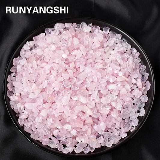 100g/bag Natural Stones Rose Quartz Material Crystal Gravel Stone Chips Ore Minerals Reiki Specimen Gemstones Aquarium Decor