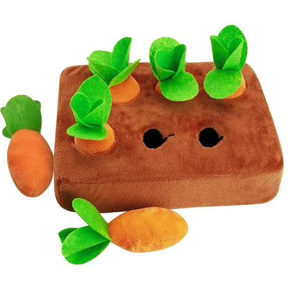 Plush Dog Toys Carrot Pulling Interactive Training Toys for Small Medium Dogs Bite Resistant Puppy Chew Toy